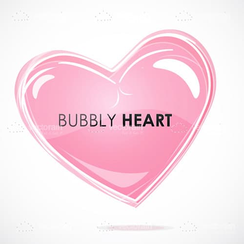 Glossy Pink Heart with Text